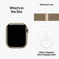 Koodo Apple Watch Series 9 (GPS + Cellular) 41mm Gold Stainless Steel Case with Gold Stainless Steel Milanese Loop - Small - Monthly Tab Payment