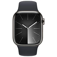 Koodo Apple Watch Series 9 (GPS + Cellular) 41mm Graphite Stainless Steel Case with Midnight Sport Band - Small / Medium 130-180mm - Monthly Tab Payment