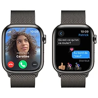 Koodo Apple Watch Series 9 (GPS + Cellular) 41mm Graphite Stainless Steel Case with Graphite Stainless Steel Milanese Loop - Small - Monthly Tab Payment