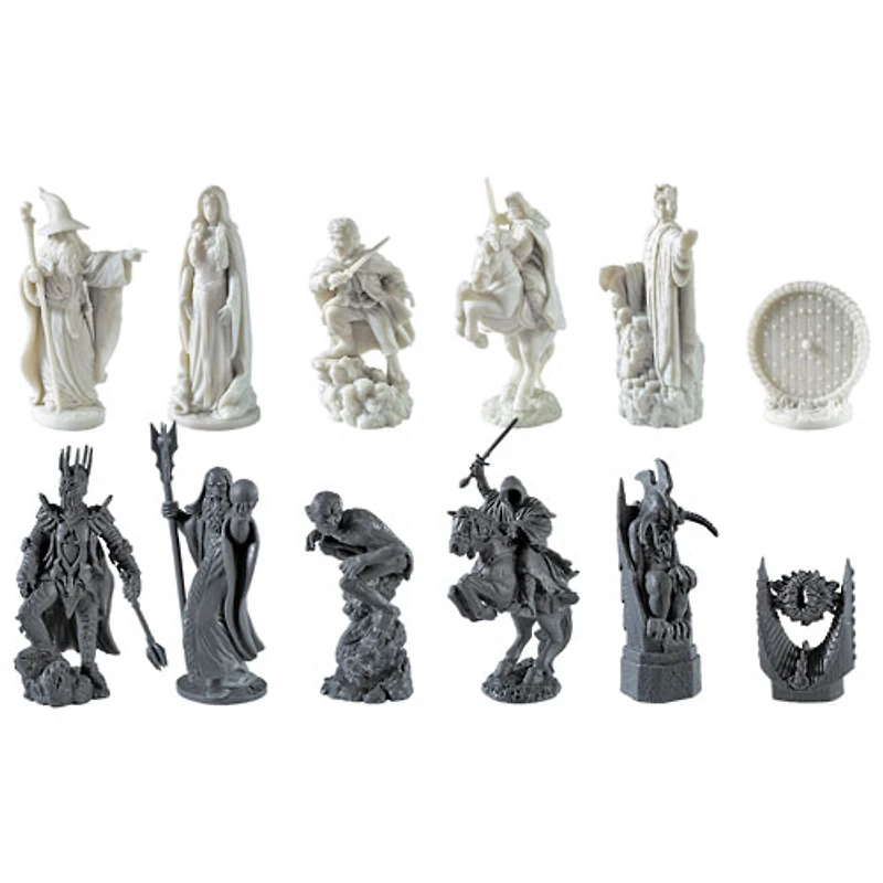 Jeu d'échecs The Noble Collection : Échiquier Le Seigneur des Anneaux - Bataille de la Terre du Milieu