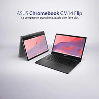 Chromebook 2-en-1 à écran tactile de 14 po CM14 Flip d'ASUS avec 3 mois de forfait Google AI Pro (Kompanio 520 de MediaTek/RAM 8 Go/SSD 128 Go)