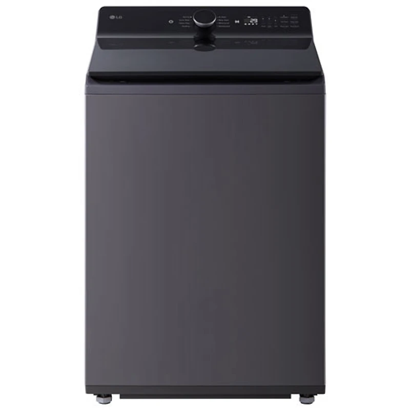 Boîte ouverte - Laveuse à chargement par le haut HE de 6,1 pi³ de LG (WT8405CB) - Noir mat - Parfait état