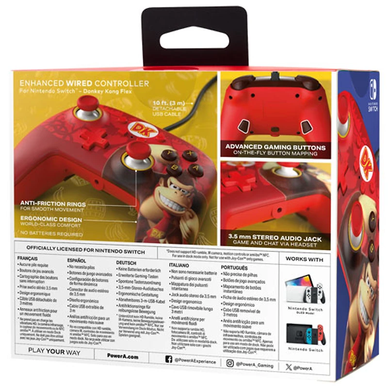 PowerA Enhanced Wired Controller for Nintendo Switch - Donkey Kong Flex