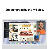 Apple iMac 24" (Fall 2024) - Silver (Apple M4 Chip / -Core GPU / 16GB RAM / 256GB SSD