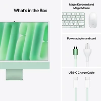 iMac de 24 po d'Apple (automne 2024) - Vert (puce M4 d'Apple/processeur graphique 8 coeurs/RAM 16 Go/SSD 256 Go) - Français