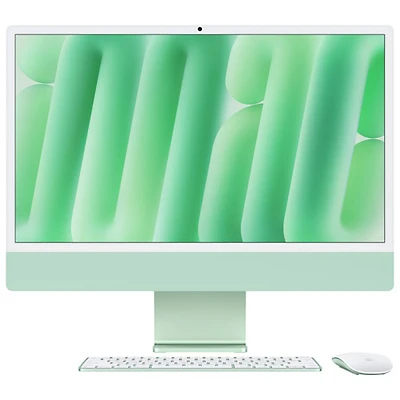 Apple iMac 24" (Fall 2024) - Green (Apple M4 Chip / 10-Core GPU / 16GB RAM / 512GB SSD) - English