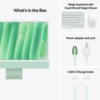 Apple iMac 24" (Fall 2024) - Green (Apple M4 Chip / 10-Core GPU / 16GB RAM / 512GB SSD) - English