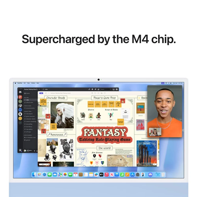 Apple iMac 24" (Fall 2024) - Blue (Apple M4 Chip / 10-Core GPU / 16GB RAM / 256GB SSD) - French