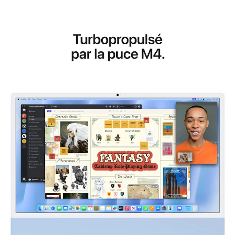iMac de 24 po d'Apple (automne 2024) - Bleu (puce M4 d'Apple/processeur graphique 10 coeurs/RAM 16 Go/SSD 256 Go) - Anglais