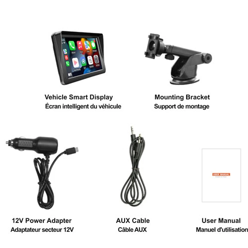 Écran intelligent sans fil de 7 po pour véhicule CarPlay et Android Auto de la série NüPower - Exclusivité Best Buy