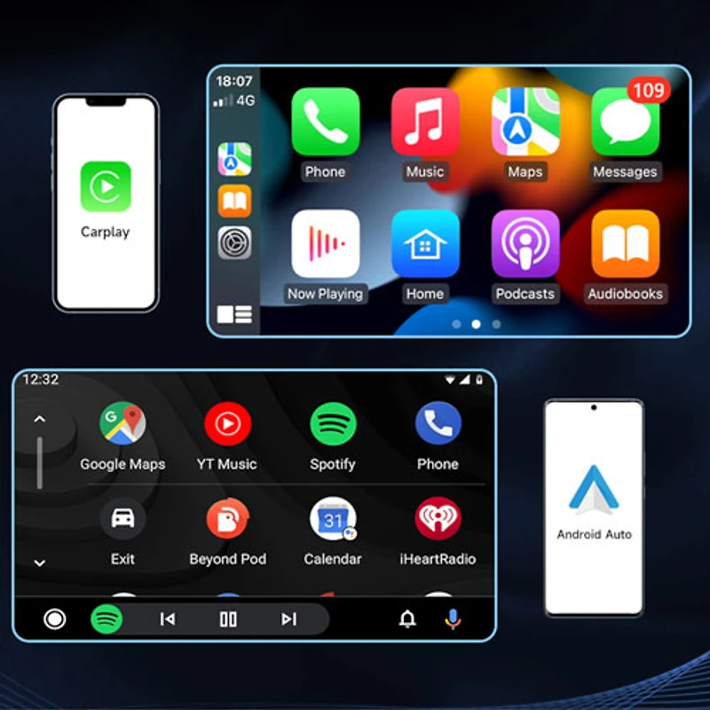 Écran intelligent sans fil de 7 po pour véhicule CarPlay et Android Auto de la série NüPower - Exclusivité Best Buy