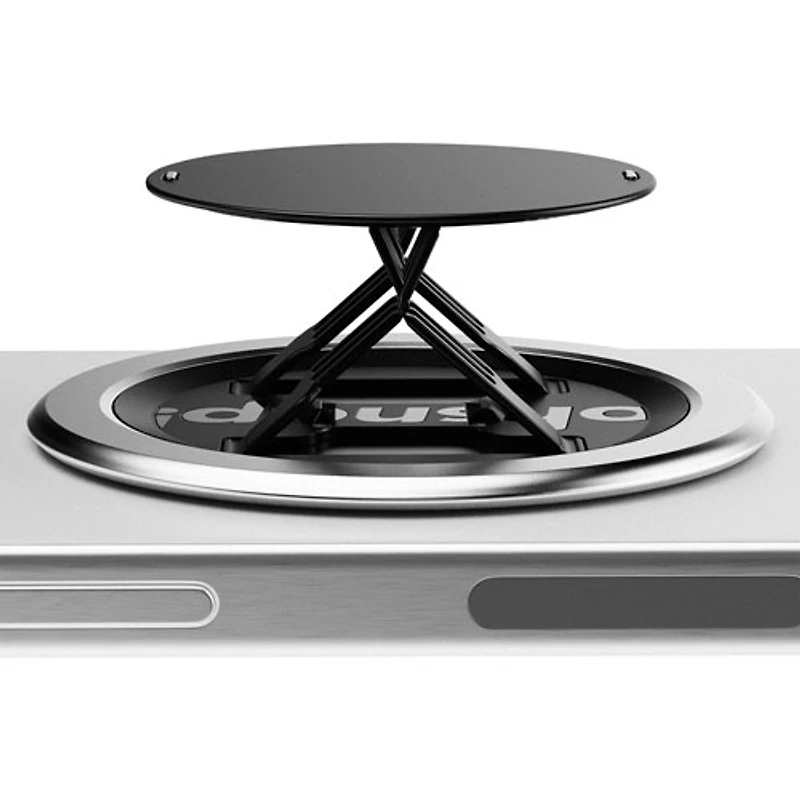 ohsnap! - Support/prise extensible universel Snap 4 Luxe avec MagSafe pour téléphone cellulaire - Argenté pur