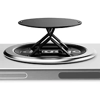 ohsnap! - Support/prise extensible universel Snap 4 Luxe avec MagSafe pour téléphone cellulaire - Argenté pur