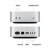 Ordinateur Mac mini de 256 Go d'Apple (MU9D3VC/A) avec puce M4 d'Apple à processeur central 10 coeurs/processeur graphique 10 coeurs/RAM 16 Go