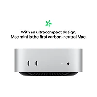 Ordinateur Mac mini de 256 Go d'Apple (MU9D3VC/A) avec puce M4 d'Apple à processeur central 10 coeurs/processeur graphique 10 coeurs/RAM 16 Go
