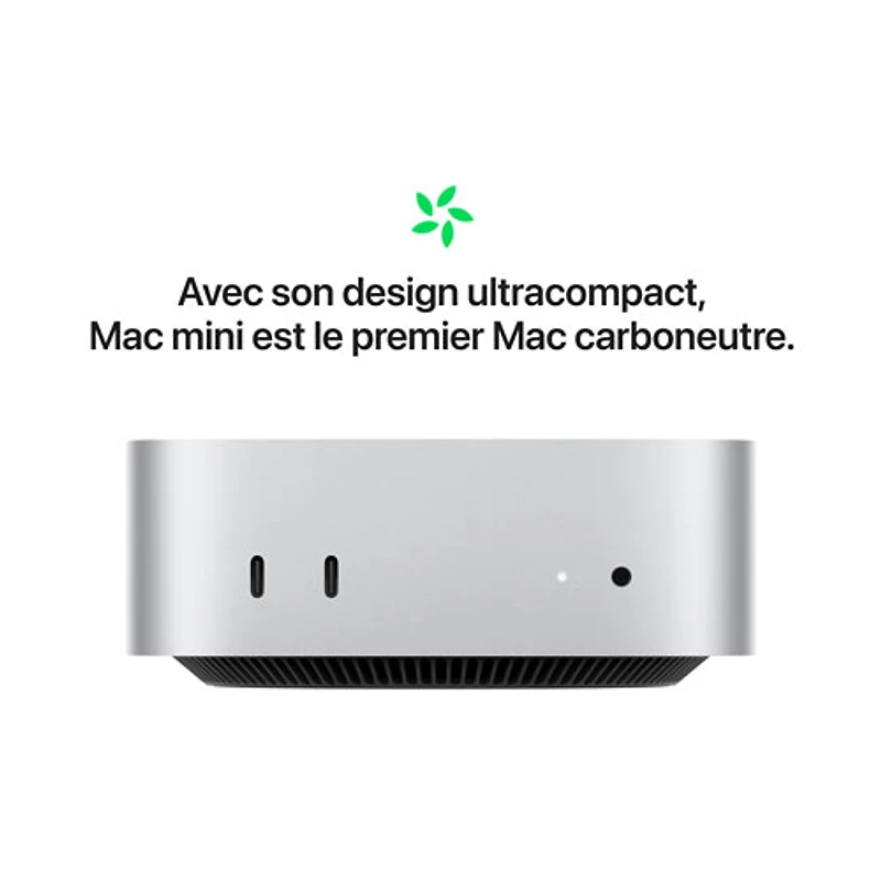 Ordinateur Mac mini de 256 Go d'Apple (MU9D3VC/A) avec puce M4 d'Apple à processeur central 10 coeurs/processeur graphique 10 coeurs/RAM 16 Go