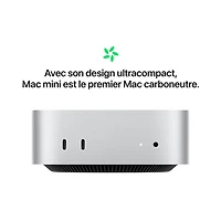 Ordinateur Mac mini de 256 Go d'Apple (MU9D3VC/A) avec puce M4 d'Apple à processeur central 10 coeurs/processeur graphique 10 coeurs/RAM 16 Go