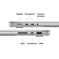 MacBook Pro de 14,2 po d'Apple (automne 2024) - Argenté (M4 d'Apple/RAM 24 Go/SSD 1 To) - Français