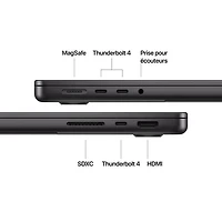 MacBook Pro de 14,2 po d'Apple (automne 2024) - Noir infini (M4 d'Apple/RAM 16 Go/SSD 512 Go
