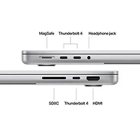 MacBook Pro de 14,2 po d'Apple (automne 2024) - Argenté (M4 d'Apple/RAM 16 Go/SSD 512 Go) - Français