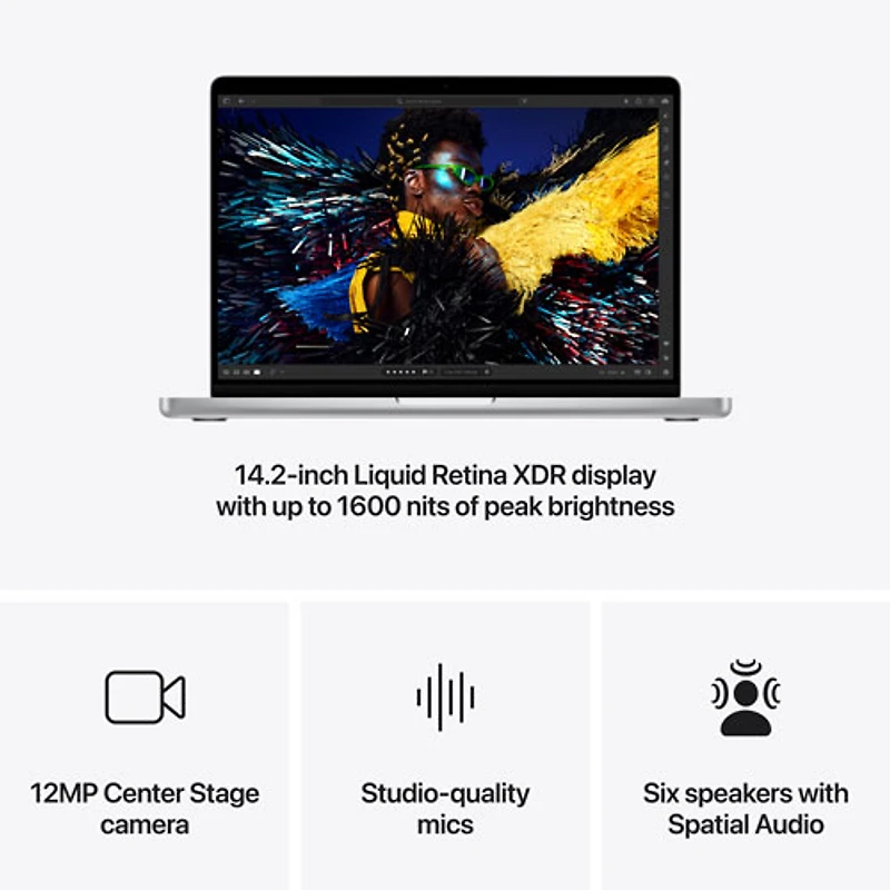 MacBook Pro de 14,2 po d'Apple (automne 2024) - Argenté (M4 Pro d'Apple/RAM 24 Go/SSD 512 Go) - Français