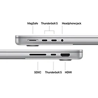 MacBook Pro de 14,2 po d'Apple (automne 2024) - Argenté (M4 Max d'Apple/RAM 36 Go/SSD 1 To) - Français