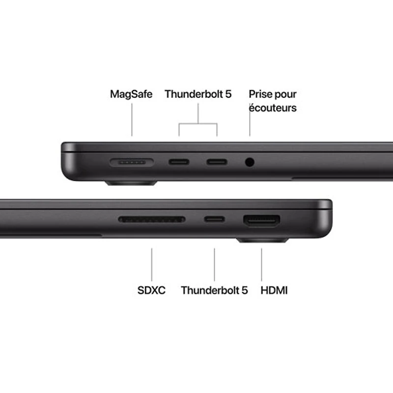 Apple MacBook Pro 14.2" (Fall 2024) - Space Black (Apple M4 Max / 36GB RAM / 1TB SSD) - French