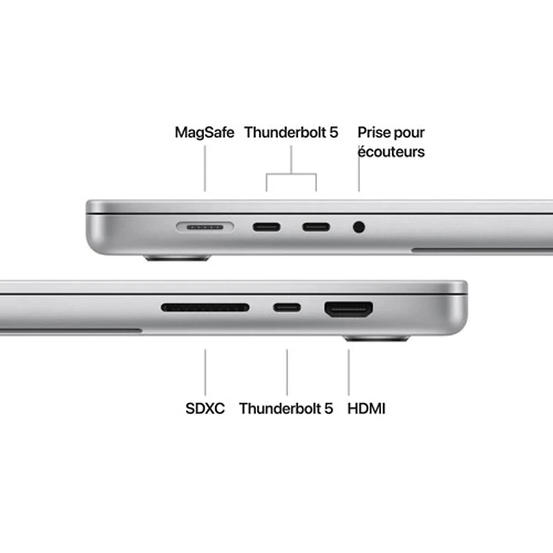 MacBook Pro de 16,2 po d'Apple (automne 2024) - Argenté (M4 Max d'Apple/RAM 48 Go/SSD 1 To