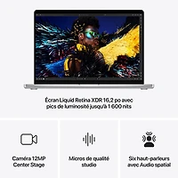MacBook Pro de 16,2 po d'Apple (automne 2024) - Argenté (M4 Max d'Apple/RAM 48 Go/SSD 1 To