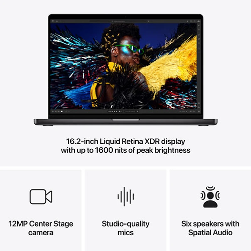 Apple MacBook Pro 16.2" (Fall 2024) - Space Black (Apple M4 Pro / 48GB RAM / 512GB SSD) - French