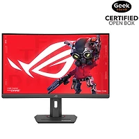 Boîte ouverte - Moniteur de jeu DEL incurvé AV QHD 180 Hz de 27 po ROG Strix d'ASUS avec temps de réponse de 1 ms gris à gris (XG27WCS) - Noir