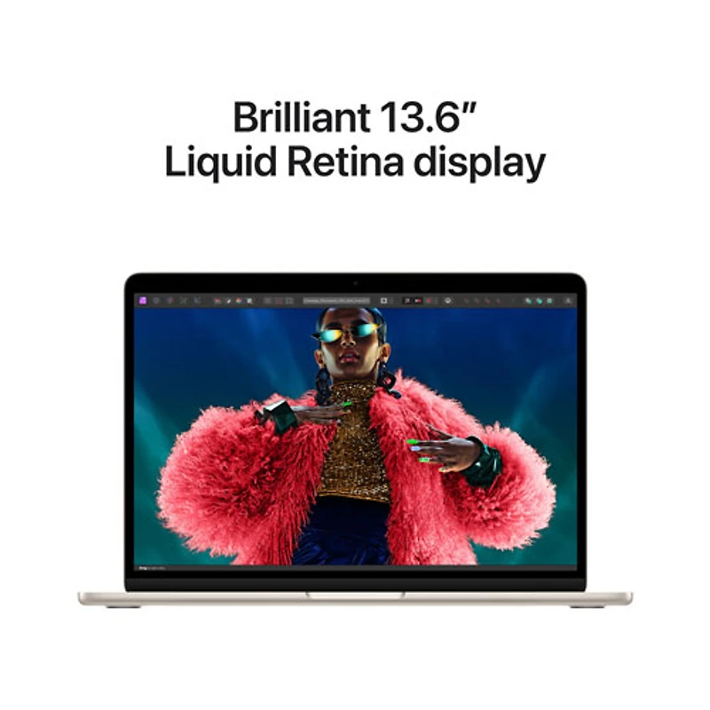 Apple MacBook Air 13.6" w/ Touch ID (2022) - Starlight (Apple M2 / 16GB RAM / 256GB SSD) - English
