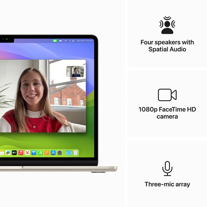 Apple MacBook Air 13.6" w/ Touch ID (2022) - Starlight (Apple M2 / 16GB RAM / 256GB SSD) - English