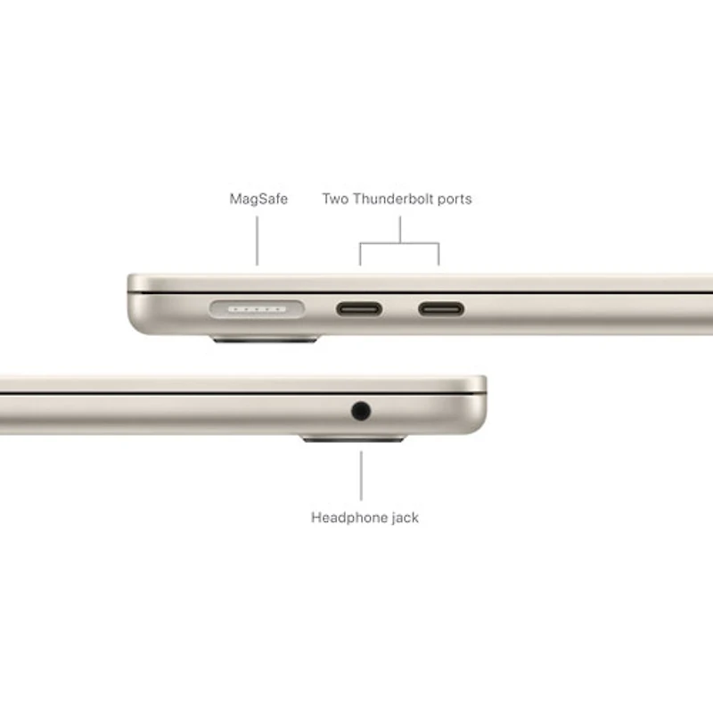 Apple MacBook Air 13.6" w/ Touch ID (2022) - Starlight (Apple M2 / 16GB RAM / 256GB SSD) - English