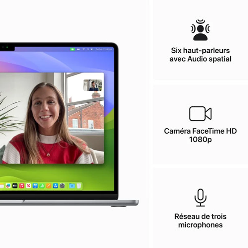 MacBook Air de 15,3 po avec Touch ID d'Apple (automne 2024) - Gris cosmique (M3 d'Apple/RAM 24 Go/SSD 512 Go) - Français