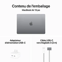 MacBook Air de 15,3 po avec Touch ID d'Apple (automne 2024) - Gris cosmique (M3 d'Apple/RAM 24 Go/SSD 512 Go) - Anglais