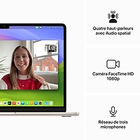 MacBook Air de 13,6 po avec Touch ID d'Apple (automne 2024) - Comète (M3 d'Apple/RAM 24 Go/SSD 512 Go) - Anglais