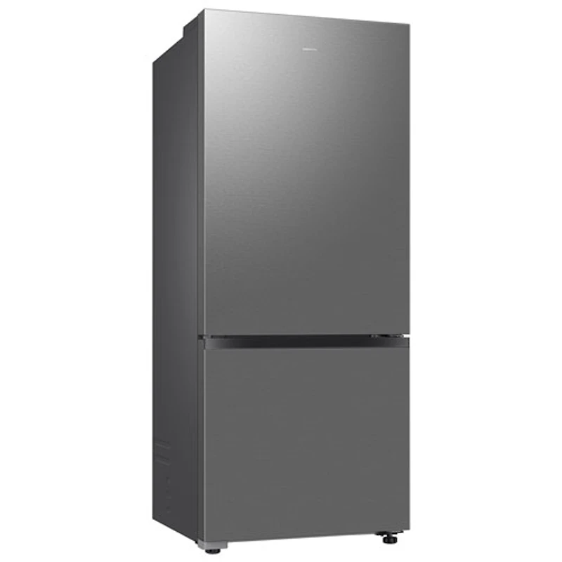 Réfrigérateur à congélateur inférieur 15 pi³ 28 po avec distributeur de glaçons de Samsung (RB15DG6000SRAA) - Acier inoxydable