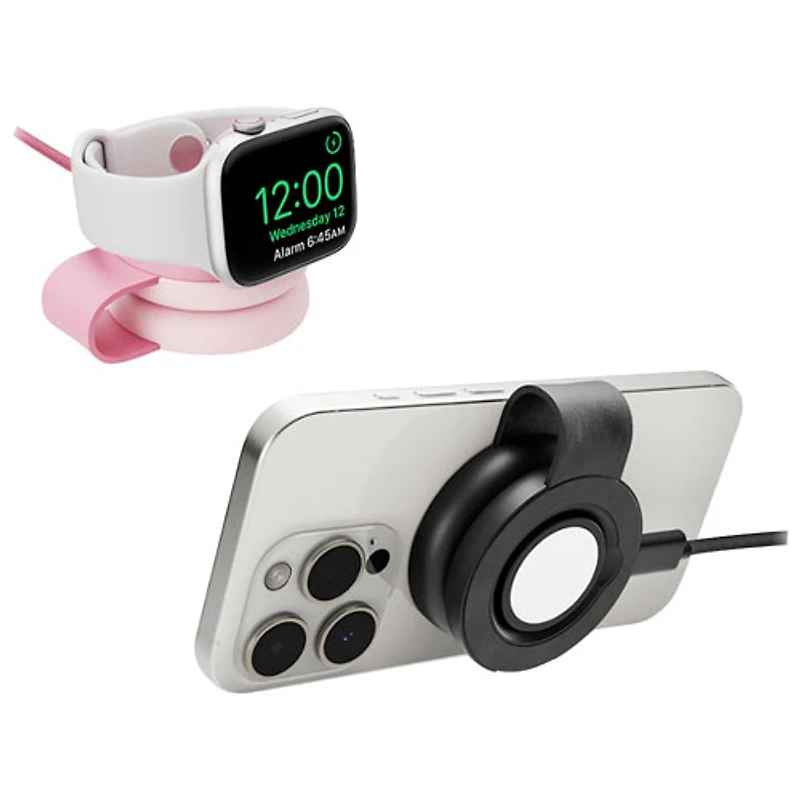 Chargeur sans fil 2-en-1 Butterfly SE Qi2 de Twelve South avec MagSafe - Rose