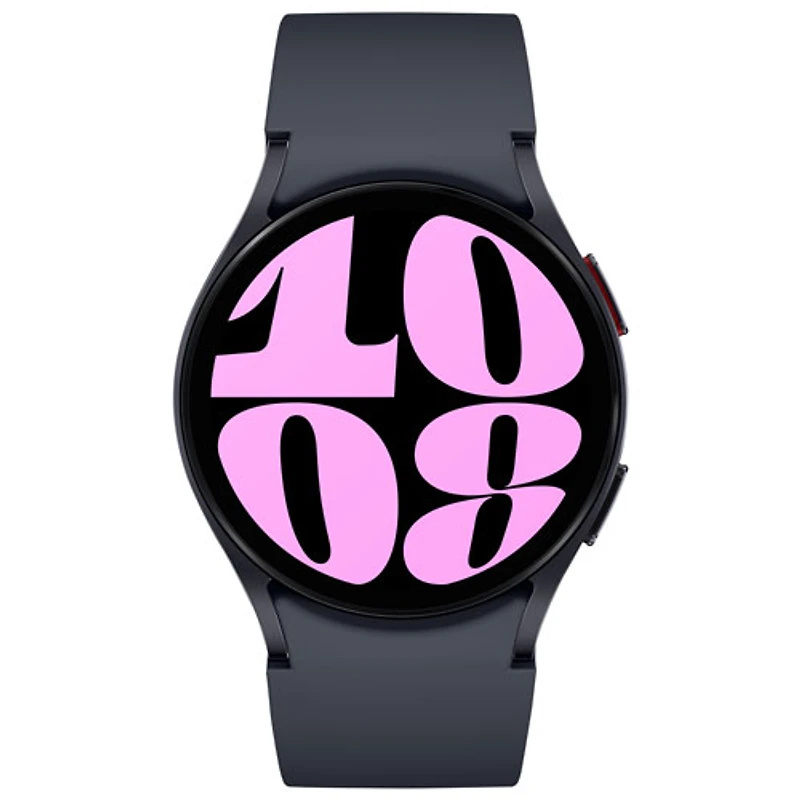 Montre intelligente LTE de 40 mm Samsung Galaxy Watch6 à moniteur de fréquence cardiaque avec Koodo - Graphite - Paiement Balance mensuel