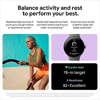 Koodo Google Pixel Watch 3 41mm LTE Polished Silver Aluminum Case with Porcelain Active Band - Monthly Tab Payment