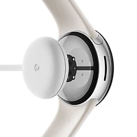 Koodo Google Pixel Watch 3 41mm LTE Polished Silver Aluminum Case with Porcelain Active Band - Monthly Tab Payment