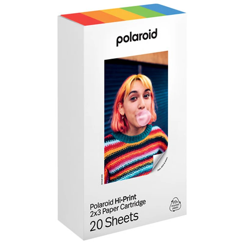 Papier photo avec cartouches de Polaroid pour imprimante Hi-Print 2e génération - 20 feuilles