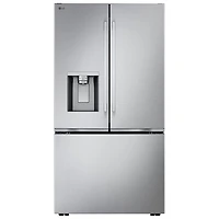 LG 36" 23.7 Cu. Ft. French 3-Door Counter-Depth MAX Refrigerator with Zero Clearance (LF24Z6530S) - Stainless Steel