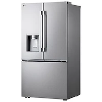 LG 36" 23.7 Cu. Ft. French 3-Door Counter-Depth MAX Refrigerator with Zero Clearance (LF24Z6530S) - Stainless Steel