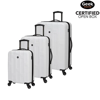 Open Box - SWISSGEAR Spring Break 3-Piece Hard Side Expandable Luggage Set - White