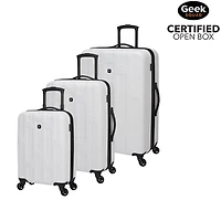 Open Box - SWISSGEAR Spring Break 3-Piece Hard Side Expandable Luggage Set - White