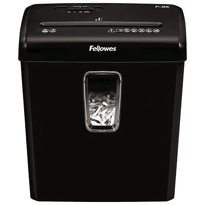 Déchiqueteuse Powershred à coupe croisée de 6 feuilles de Fellowes (P-30C)