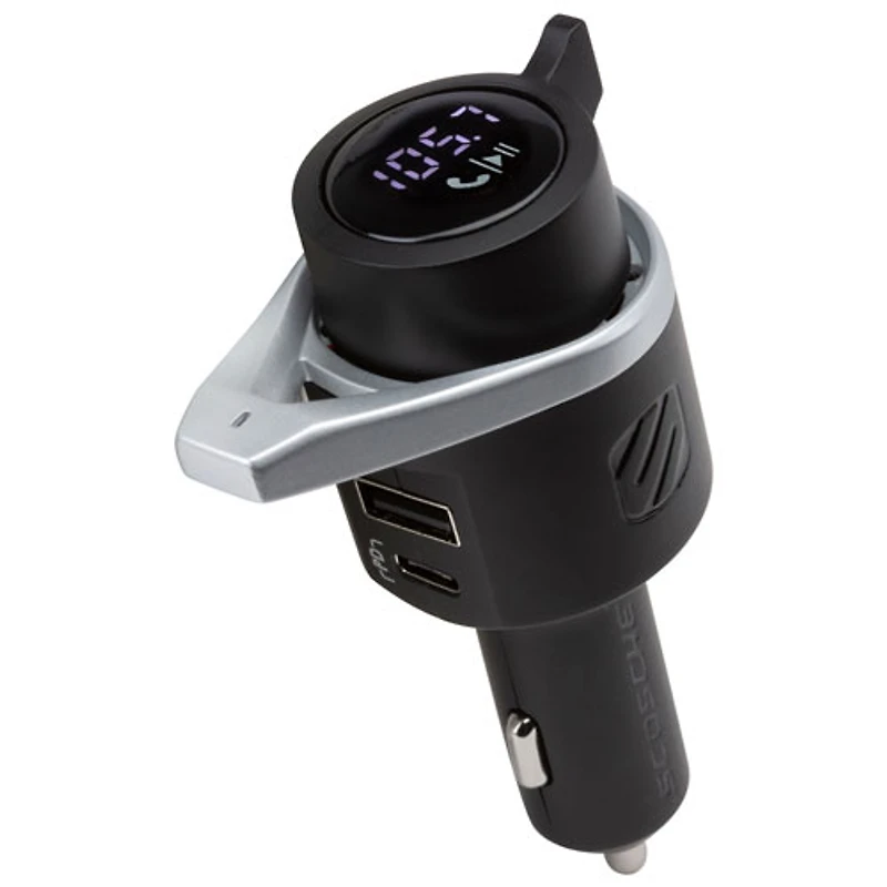 Trousse mains libres pour l'auto BTFreq de Scosche avec émetteur FM Bluetooth/Power Delivery (BTFMPD3SR-SP)