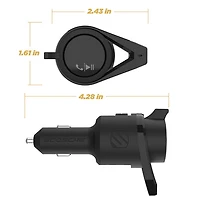Trousse mains libres pour l'auto BTFreq de Scosche avec émetteur FM Bluetooth/Power Delivery (BTFMPD3SR-SP)
